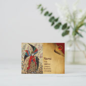 CARTE DE VISITE ARCHANGEL RAPHAEL ET PARCHEMENT DE POISSONS MONOGR (Debout devant)