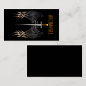 CARTE DE VISITE ARCHANGEL SWORD THROW PILLOW (Devant / Derrière)