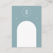 Carte De Visite Arche bleu Dusty Ajouter Logo Bijoux Boucles d'ore (Devant)