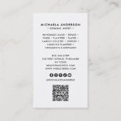 Carte De Visite Arche minimaliste moderne boho Photo QR Code & Rés (Dos)