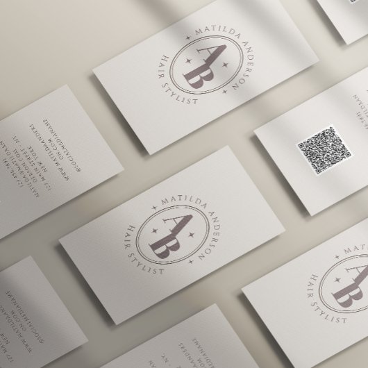 Carte De Visite Arche monogramme minimale moderne