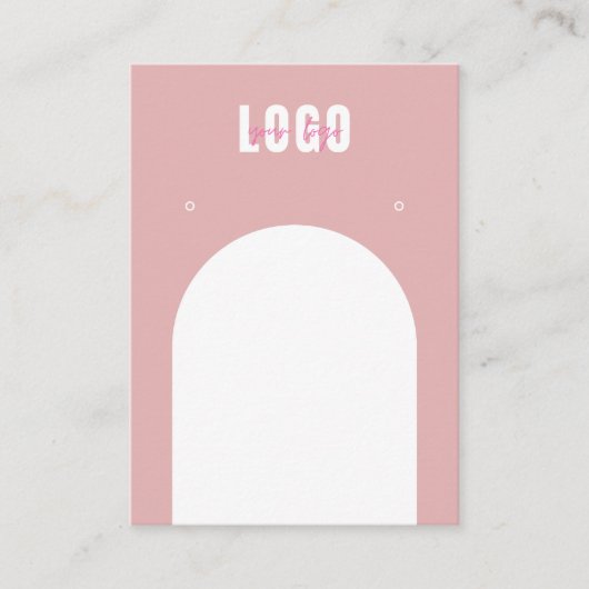 Carte De Visite Arche rose Dusty Ajouter Logo Bijoux Boucles d'ore (Devant)