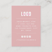 Carte De Visite Arche rose Dusty Ajouter Logo Bijoux Boucles d'ore (Dos)