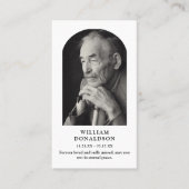 Carte De Visite Arched Photo Funeral Sympathy Prayer (Devant)