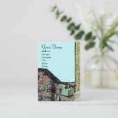 Carte De Visite ARCHEO /Antiquaire, Archéologie Monogramme, Bleu T (Debout devant)