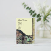 Carte De Visite ARCHEO /Antiquaire, Archéologie Monogramme, Crème (Debout devant)