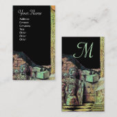 Carte De Visite ARCHEO /Antiquaire, Archéologie Monogramme, Noir B (Devant / Derrière)