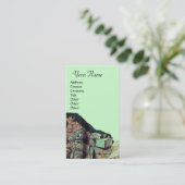 Carte De Visite ARCHEO /Antiquaire, Archéologie Monogramme, Vert N (Debout devant)