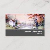 Carte De Visite Archer Bridge Nouvelle-Angleterre Paysage Aquarell (Devant)