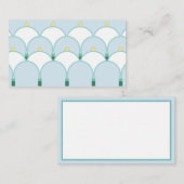 Carte De Visite Arches de fleurs de lys géométriques et élégantes (Devant / Derrière)