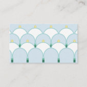 Carte De Visite Arches de fleurs de lys géométriques et élégantes (Devant)