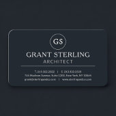 Carte De Visite Architect Black Professional