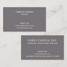 Architect Firm Business Card in Fossil Gray