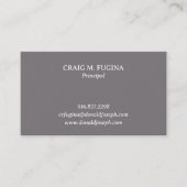 Carte De Visite Architect Firm Business Card in Fossil Gray (Devant)