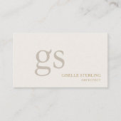 Carte De Visite Architect Monogram Professional (Devant)