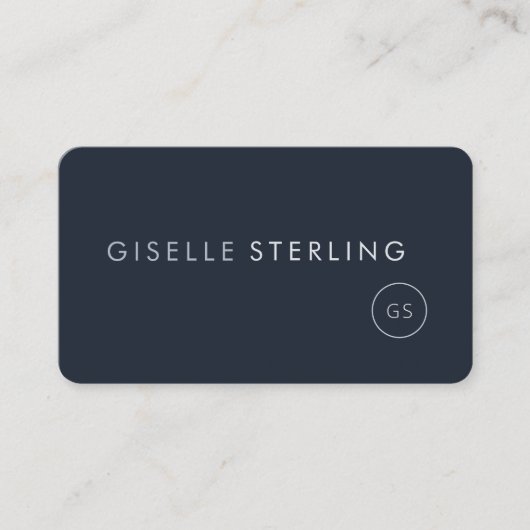 Carte De Visite Architect Navy Blue Professional (Devant)