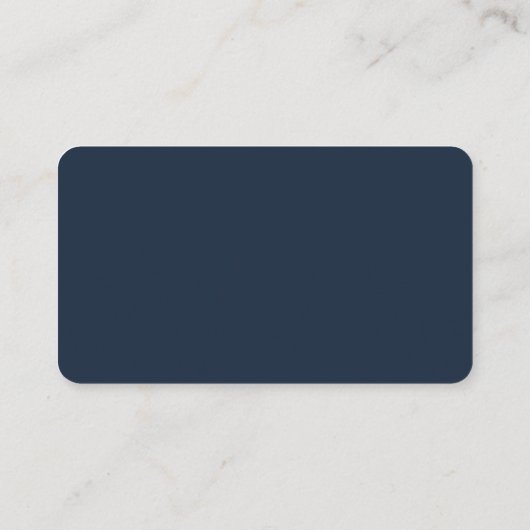 Carte De Visite Architect Navy Blue Professional (Dos)