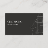 Carte De Visite Architect Professional Branding Qr Code noir (Devant)