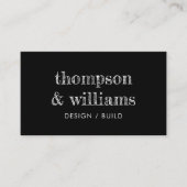 Carte De Visite Architect Solid Black Professional (Devant)