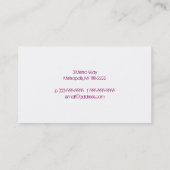 Carte De Visite Architect Upside Downtown Skyline Metallic Grape (Dos)
