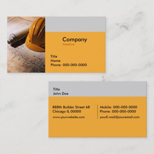 Carte de visite architecte (Devant / Derrière)