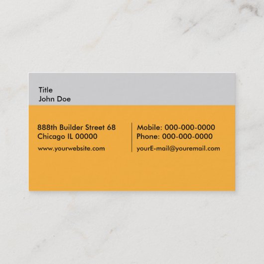 Carte de visite architecte (Dos)