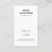 Carte de visite architecte (Dos)