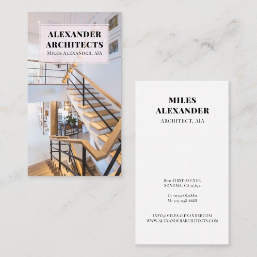 Carte de visite architecte (Devant / Derrière)