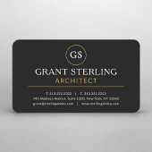 Carte De Visite Architecte Black Gold Professionnel