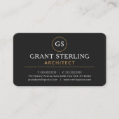 Carte De Visite Architecte Black Gold Professionnel (Devant)