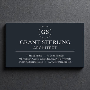 Carte De Visite Architecte Black Silver Luxe Professionnel Moderne