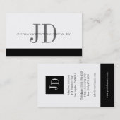 Carte De Visite Architecte blanc/blanc - en-tête de lettre (Devant / Derrière)