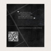 Carte De Visite Architecte Blanc Extérieur Noir Intérieur Bleu Art (Intérieur déplié)