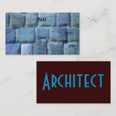 Carte De Visite Architecte Blue Sandstone (Devant / Derrière)