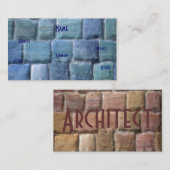 Carte De Visite Architecte Blue Sandstone I (Devant / Derrière)