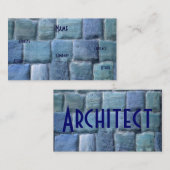 Carte De Visite Architecte Blue Sandstone I (Devant / Derrière)