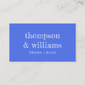 Carte De Visite Architecte Blue White Professionnel (Devant)