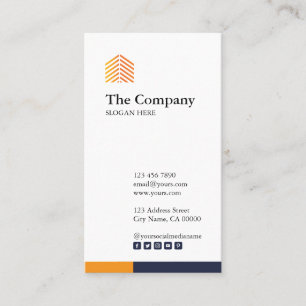 Carte De Visite Architecte BusinessCard vertical social de