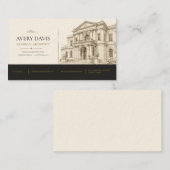 Carte De Visite Architecte Classique Patrimoine (Devant / Derrière)