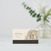 Carte De Visite Architecte Classique Patrimoine (Debout devant)