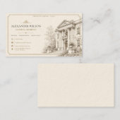 Carte De Visite Architecte Classique Patrimoine (Devant / Derrière)
