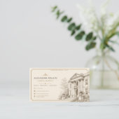 Carte De Visite Architecte Classique Patrimoine (Debout devant)