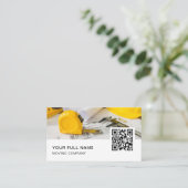 Carte De Visite Architecte Code QR Logo Médias sociaux (Debout devant)