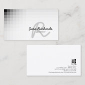 Carte De Visite Architecte Compétences de construction Monogramme (Devant / Derrière)