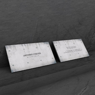 Carte De Visite Architecte Concepteur D'intérieur Mur en Béton Bru