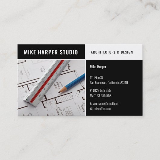 Carte De Visite Architecte | Concepts d'architecture (Devant)