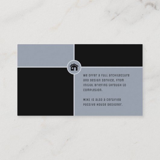 Carte De Visite Architecte | Concepts d'architecture (Dos)