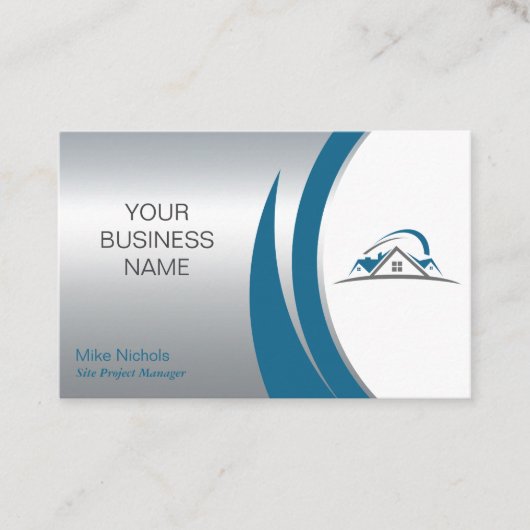 Carte De Visite Architecte, Constructeur, Réalisateur, Constructio (Devant)