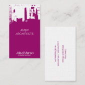 Carte De Visite Architecte Créatif Toit Urbain Inversé (Devant / Derrière)