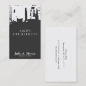 Carte De Visite Architecte Créatif Toit Urbain Inversé (Devant / Derrière)